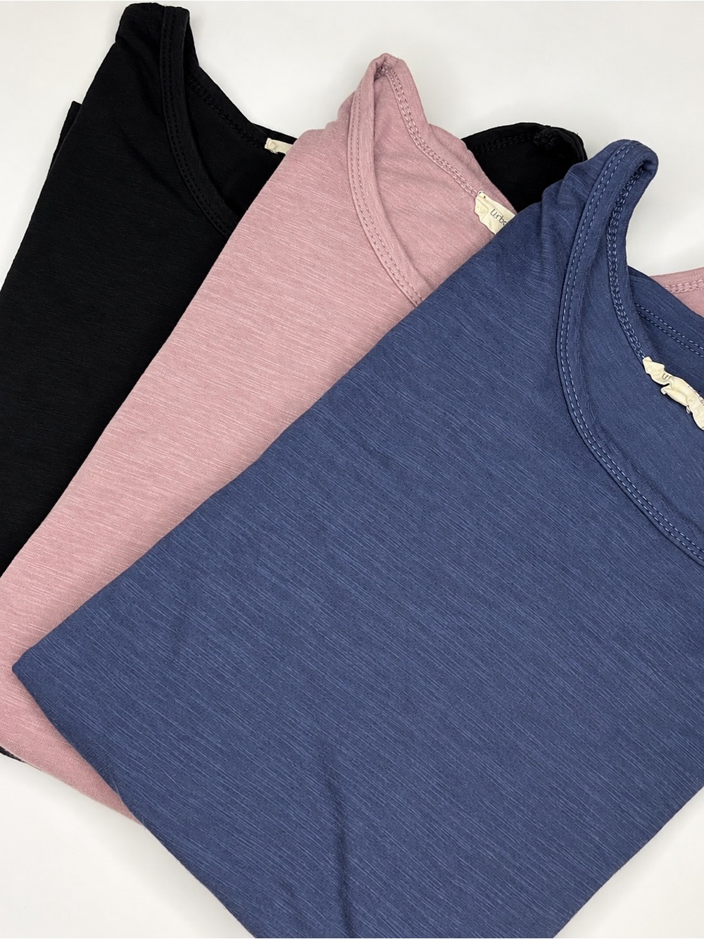 Urban Diction 3-Piece T-Shirt Bundle- Boho basic, lightweight, rounded hem tees